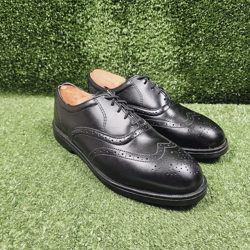 Red Wing 8701 Black Leather Wingtip Oxford Steel Toe Safety Shoes Mens 9 EE